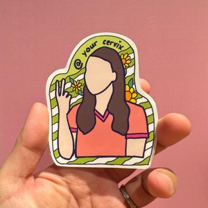At Your Cervix Sticker: Glossy OBGYN Nurse Gift