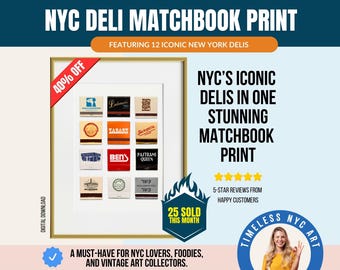 NYC Cocktail Bars [digital Download] Matchbook Print - Etsy