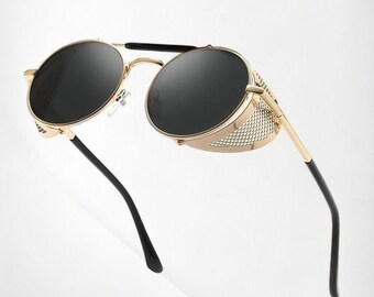 Lunettes de soleil gothiques/lunettes de soleil rétro steampunk/lunettes de soleil streetwear y2k/UV400