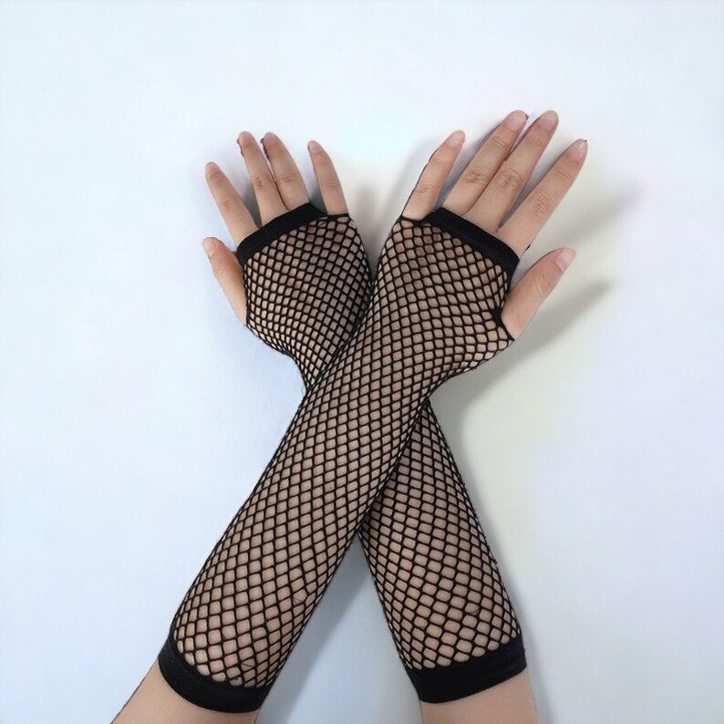 Goth Black Arm Sleeve/steampunk Fingerless Gloves Etsy