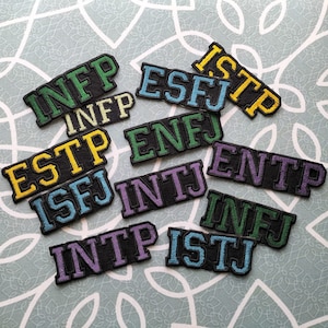 MBTI Iron-On Patches: Myers-Briggs Personality Accessory