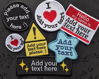 Custom Embroidered Iron-On Patch: Personalized Text