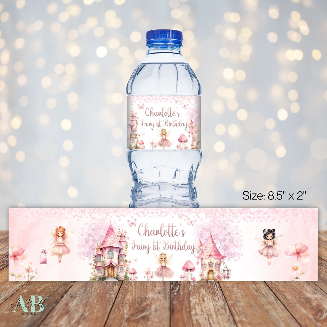 Fairy Water Bottle Label, Enchanted Fairy Water Bottle Label, Editable ...