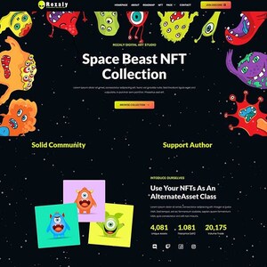 Vibrant NFT Collection WordPress Theme - Unlocking Digital Potential