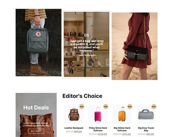 Style Voyage - Trendsetting Bag Collection WordPress Elementor Template