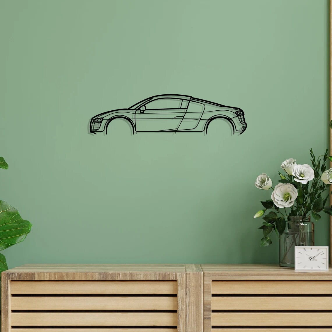 AUDI R8 GEN 1 Minimalist Metal Wall Art, Car Wall Art, Car Guy Gift