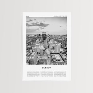Boston Black and White Print, Boston Wall Art, Massachusetts Poster, USA Travel Decor, Boston Photo, Cityscape Art, Home Decor, Gift Idea