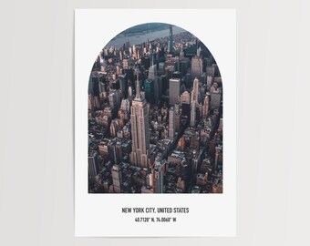 NYC Aerial Photography Print: New York City Wall Art