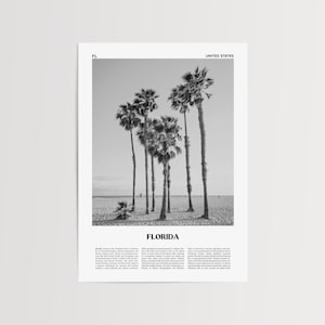 Stampa Florida in bianco e nero n. 3, Arte murale Florida, Poster Florida, Foto Florida, Decorazione murale Florida, USA, Stati Uniti, Nord America