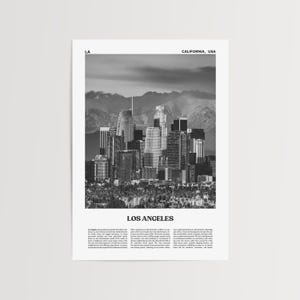 Los Angeles Print Black and White No 2, Los Angeles Wall Art, Los Angeles Poster, Los Angeles Wall Decor, California, USA, United States