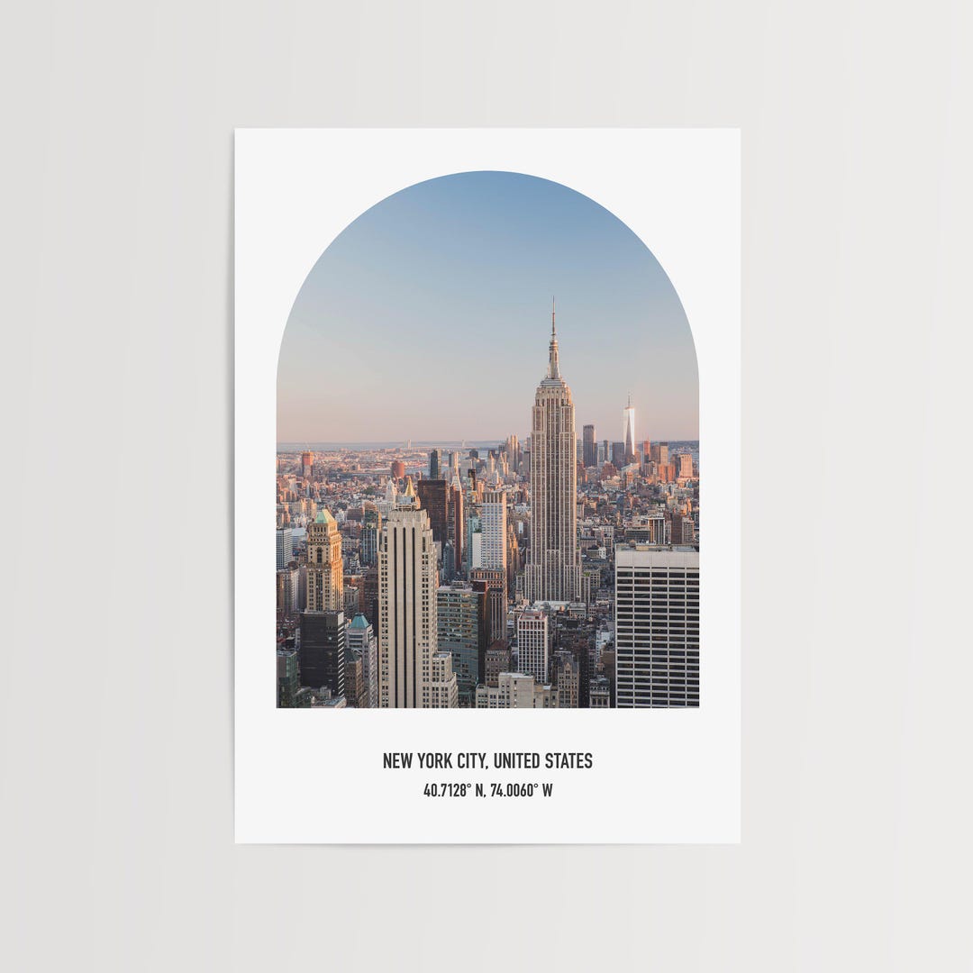 NYC Skyline Print: Black and White New York Wall Art - Etsy