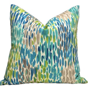 Make it Rain Cerulean  Indoor Outdoor Pillow cover | Decorative Pillows | Kelly Ripa Pillow