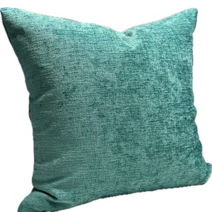 Teal Chenille Pillow cover | Woven pillow cover | Ready to Ship
