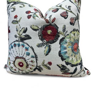 20” x 20” Fall floral pillow covers | ready to ship | Green, Rust, and White