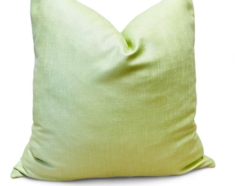 Lime green pillow cover |  18” x 18” Pillow Cover | Ready to Ship