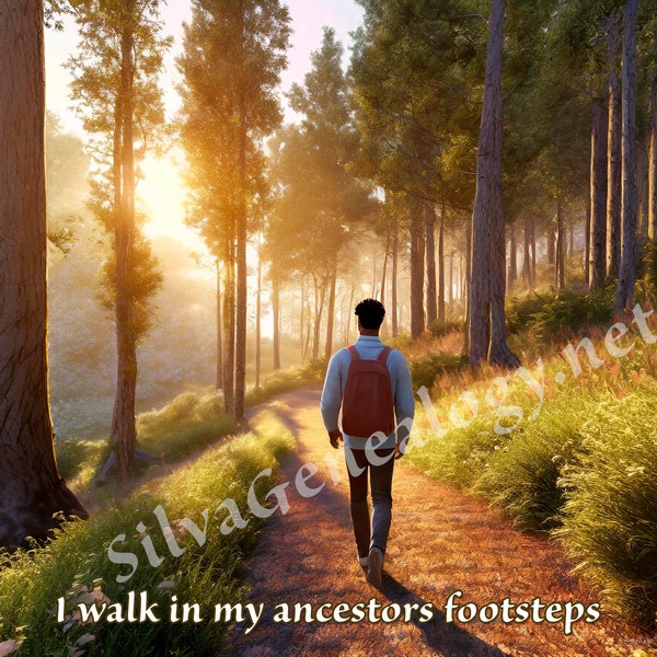 Ancestors Footsteps, Male, Mousepad Sublimation Design, Digital Download