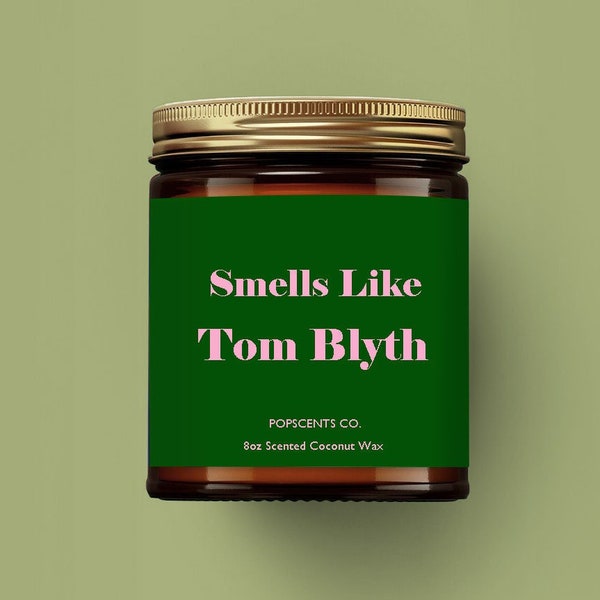 Smells Like Tom Blyth Candle | Celebrity Candle | Fan Gift Candle | Pop Culture Decor | Name Candle | Celebrity Quote | Funny Gift