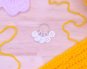 Button Stitch Markers: Crochet & Knitting Notions, Gift for Crafters
