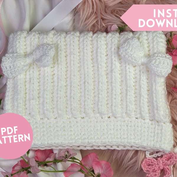 Cozy Cuddles Kitty Hat PDF PATTERN - Simple & Easy Crochet Cat Hat Pattern for Beginners