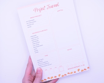 Watercolour Style Crochet Project Planner Notepad: 30-Page Tear-Away WIP Tracker