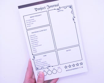 Gothic Crochet Project Planner Notepad: 30-Page Tear-Away WIP Tracker
