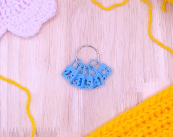 Needle or Hook Size Stitch Markers (9PCS): Crochet & Knitting Notions
