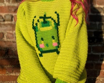 Junimo Jumper Crochet Pattern: Stardew Valley Inspired Sweater (PDF Pattern)