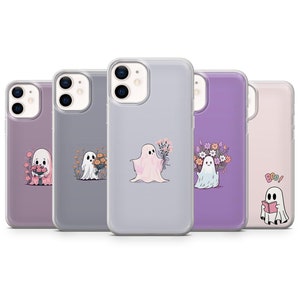 Halloween Geist Handyhülle Cute Spirit Cover für iPhone 17, 16Pro, 15, 14, 13, 12, Samsung S25, S24, S23, S22, A16, A56, A55, Pixel 10Pro 9