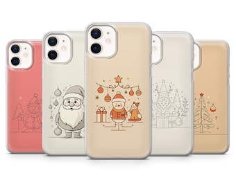 Santa Claus Phone Case Christmas Cover for iPhone 17, 16Pro, 15, 14, 13, 12, Samsung S25, S24, S23,  S22, A16, A56, A55, Pixel 10Pro, 9Pro