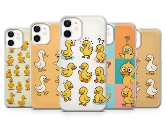 Duck Phone Case Funny Cute Goose Cover fit for iPhone 17, 16Pro, 15, 14, 13, 12, Samsung S25, S24, S23,  S22, A16, A56, A55, Pixel 10Pro, 9