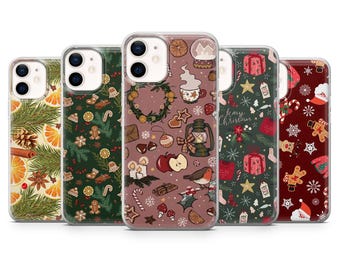 Christmas Phone Case Xmas Gift Santa Cover fit for iPhone 17, 16Pro, 15, 14, 13, 12, Samsung S25, S24, S23,  S22, A16, A56 A55 Pixel 10Pro 9