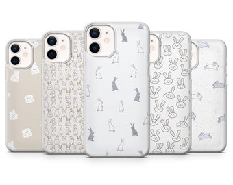 Easter Rabbit Phone Case Bunny Spring Cover for iPhone 17, 16Pro, 15, 14, 13, 12, Samsung S25, S24, S23,  S22, A16, A56, A55, Pixel 10Pro, 9