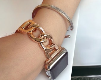 IWatch Stainless Steel Slim Starlight Apple Watch Strap Butterfly Clasp 38mm 40mm 41mm 42mm 44mm 45mm Women iWatch Charm Metal Band Jewelry