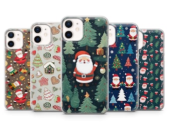 Santa Phone Case Winter Cover for iPhone 17, 16Pro, 15, 14, 13, 12, Samsung S25, S24, S23,  S22, A16, A56, A55, Pixel 10Pro, 9Pro