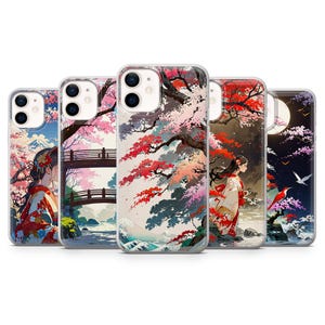 Funda de teléfono con diseño de arte japonés, con animación para iPhone 17, 16Pro, 15, 14, 13, 12, Samsung S25, S24, S23, S22, A16, A56, A55, Pixel 10Pro, 9Pro