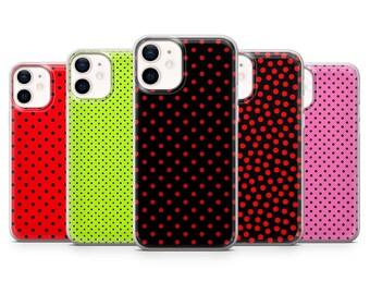 Polka Dot Phone Case Colorful Cover fit for iPhone 17, 16Pro, 15, 14, 13, 12, Samsung S25, S24, S23,  S22, A16, A56, A55, Pixel 10Pro, 9
