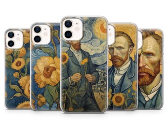 Van Gogh Art Phone Case Painting Cover for iPhone 17, 16Pro, 15, 14, 13, 12, Samsung S25, S24, S23,  S22, A16, A56, A55, Pixel 10Pro, 9Pro