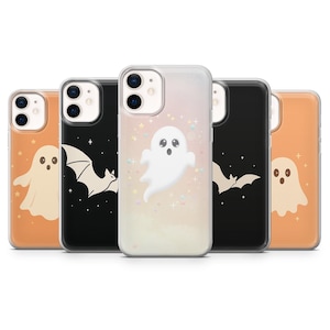 Small Ghost Phone Case Bat Spirit Cover fit for iPhone 17, 16Pro, 15, 14, 13, 12, Samsung S25, S24, S23,  S22, A16, A56, A55, Pixel 10Pro, 9
