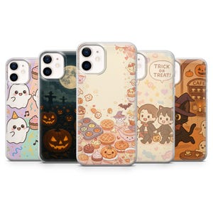 Halloween Drawing Phone Case Cute Cover for iPhone 17, 16Pro, 15, 14, 13, 12, Samsung S25, S24, S23,  S22, A16, A56, A55, Pixel 10Pro, 9Pro
