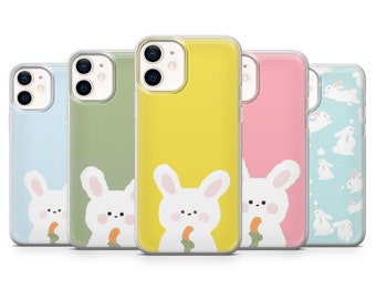 Easter Rabbit Phone Case Bunny Spring Cover for iPhone 17, 16Pro, 15, 14, 13, 12, Samsung S25, S24, S23,  S22, A16, A56, A55, Pixel 10Pro, 9
