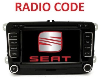 SEAT radio code pin decode security unlock all models instant service