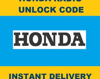 HONDA Radio Unlock Pin Code Decode Civic Crv Hrv Accord Jazz Insight Fast Delivery