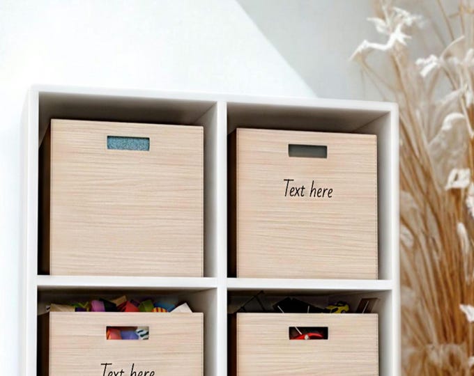 Felt organizer box with customizable text – practical and decorative, ideal for the home, nursery, or as a unique gift