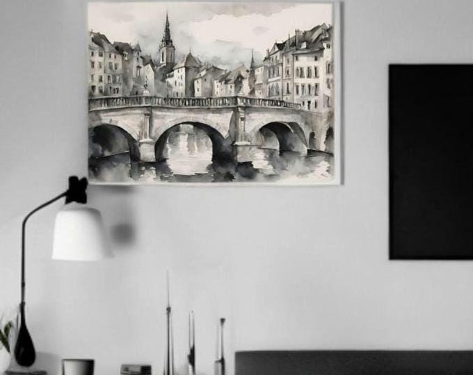 Textured Watercolor Poster | Elegant Wall Decor | Gift for Art Lovers