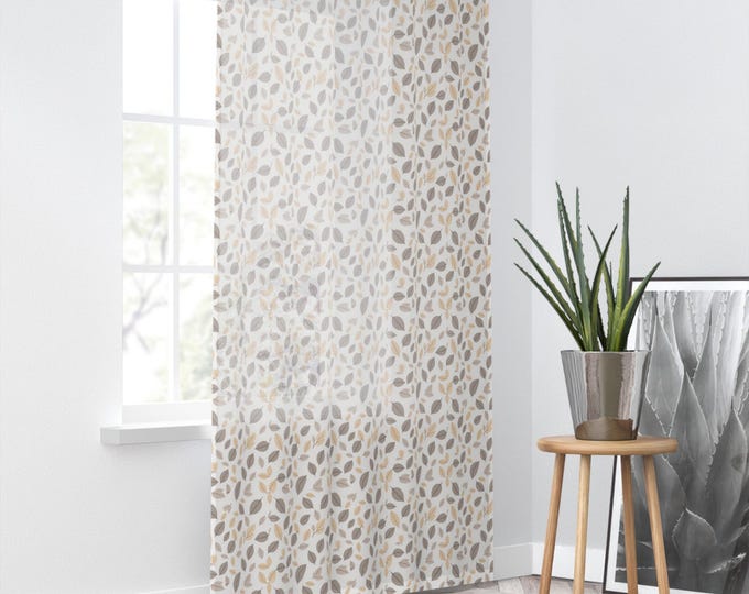 Botanical Design Window Curtain | Elegant Decoration for Living Room and Bedroom