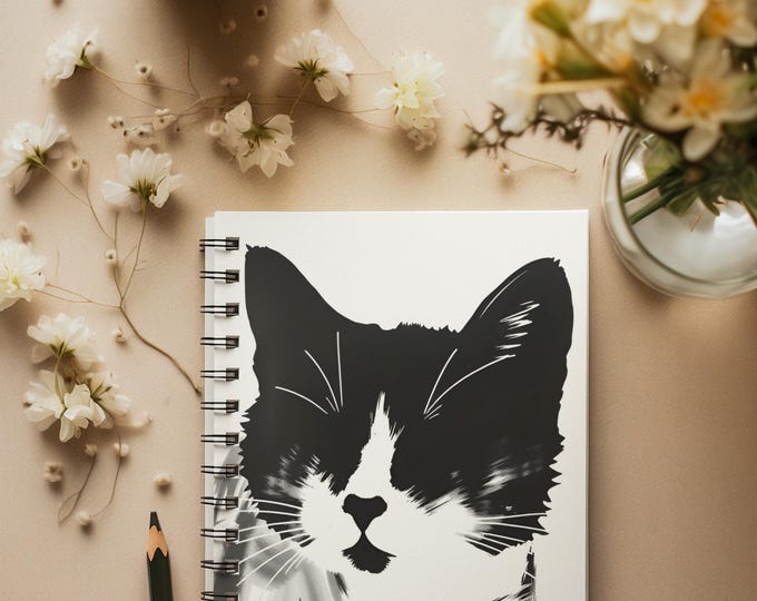 Cat Art Spiral Notebook – Perfect Gift for Cat Lovers and Creatives