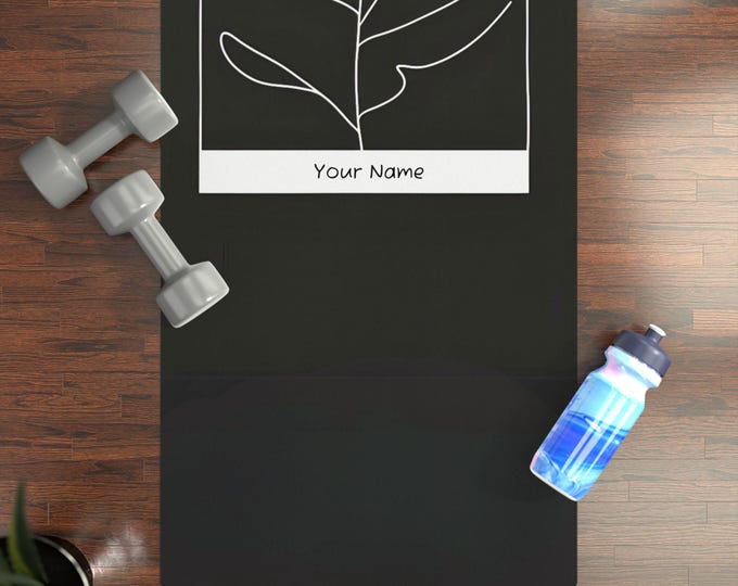 Personalized yoga mat – eco-friendly design with your name, ideal gift for meditating in style