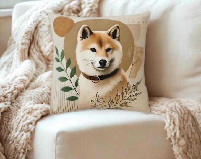 Shiba Inu Decorative Pillow | Soft and Modern Pillow | Ideal Gift for Dog Lovers