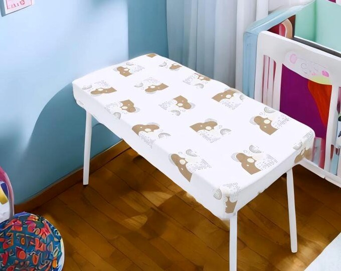 Baby changing pad cover – fun and neutral design, ideal for a baby shower gift or decorating a nursery