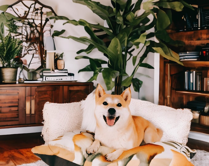 Small dog bed – comfortable and cuddly “Corgi Charm” design, ideal as a gift for pet lovers